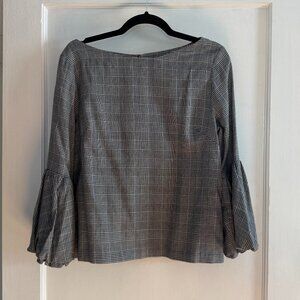Plaid Puff Sleeve Blouse Laundry By Shelli Segal